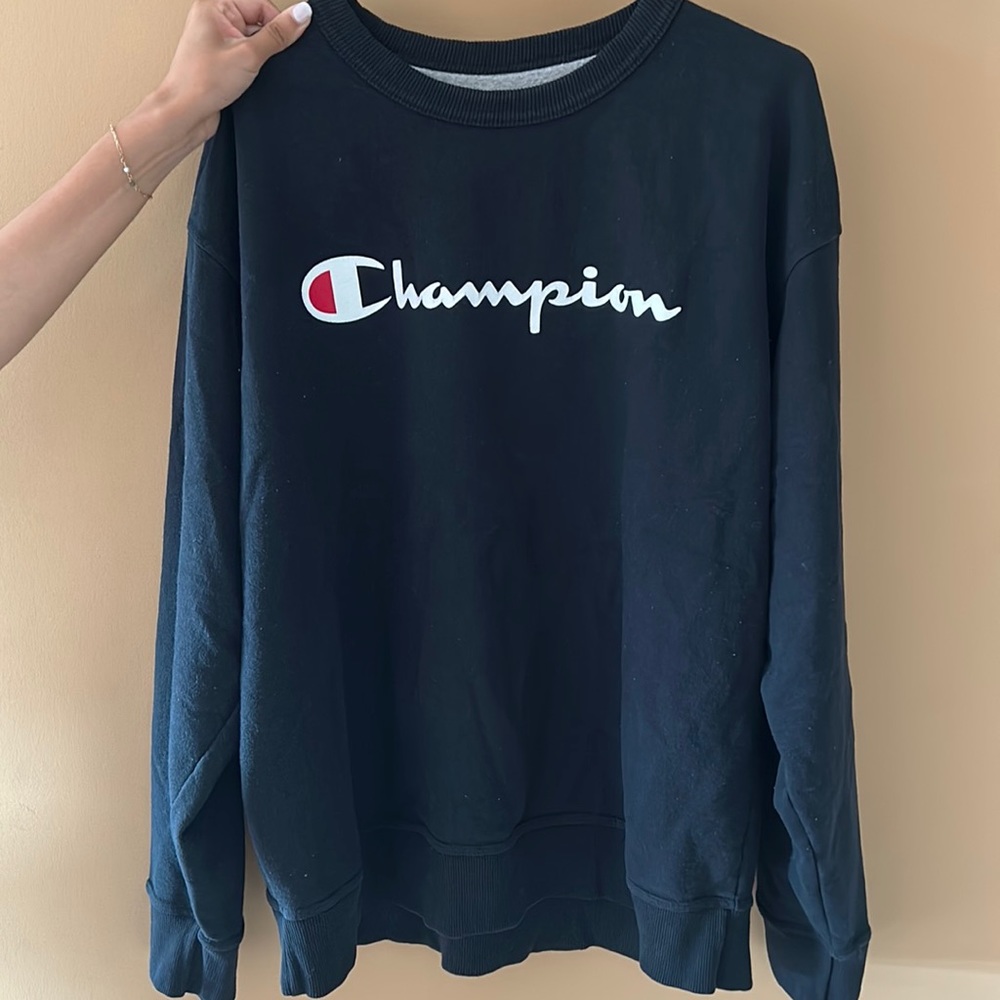 Black Champion Crewneck